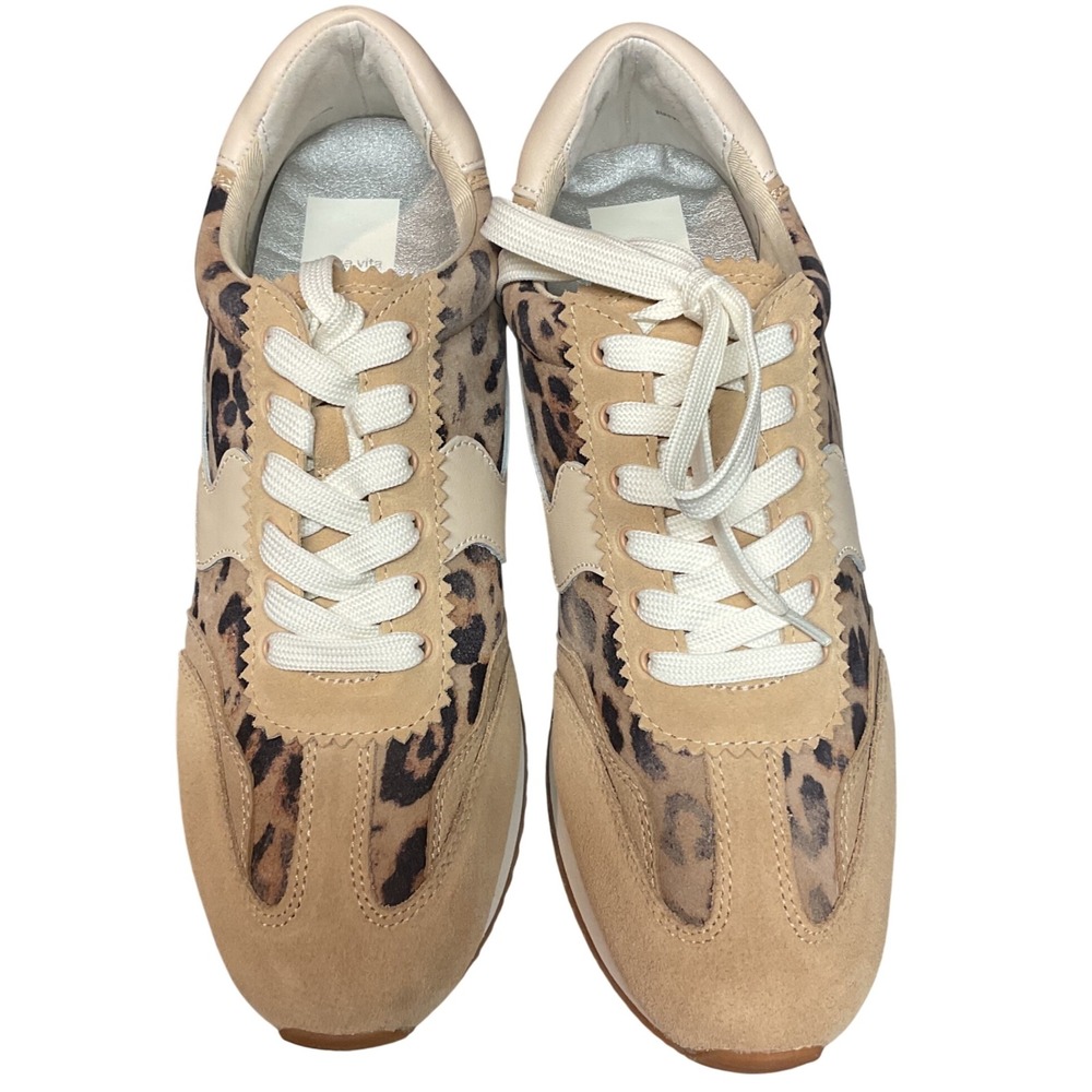 Dolce Vita Classic B.ntcd Lt Leopard Printed Suede Sneakers Shoes Size 9.5 NWB - Picture 6 of 15